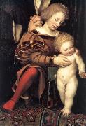 HOLBEIN, Hans the Younger Darmstadt Madonna (detail) sf oil painting reproduction
